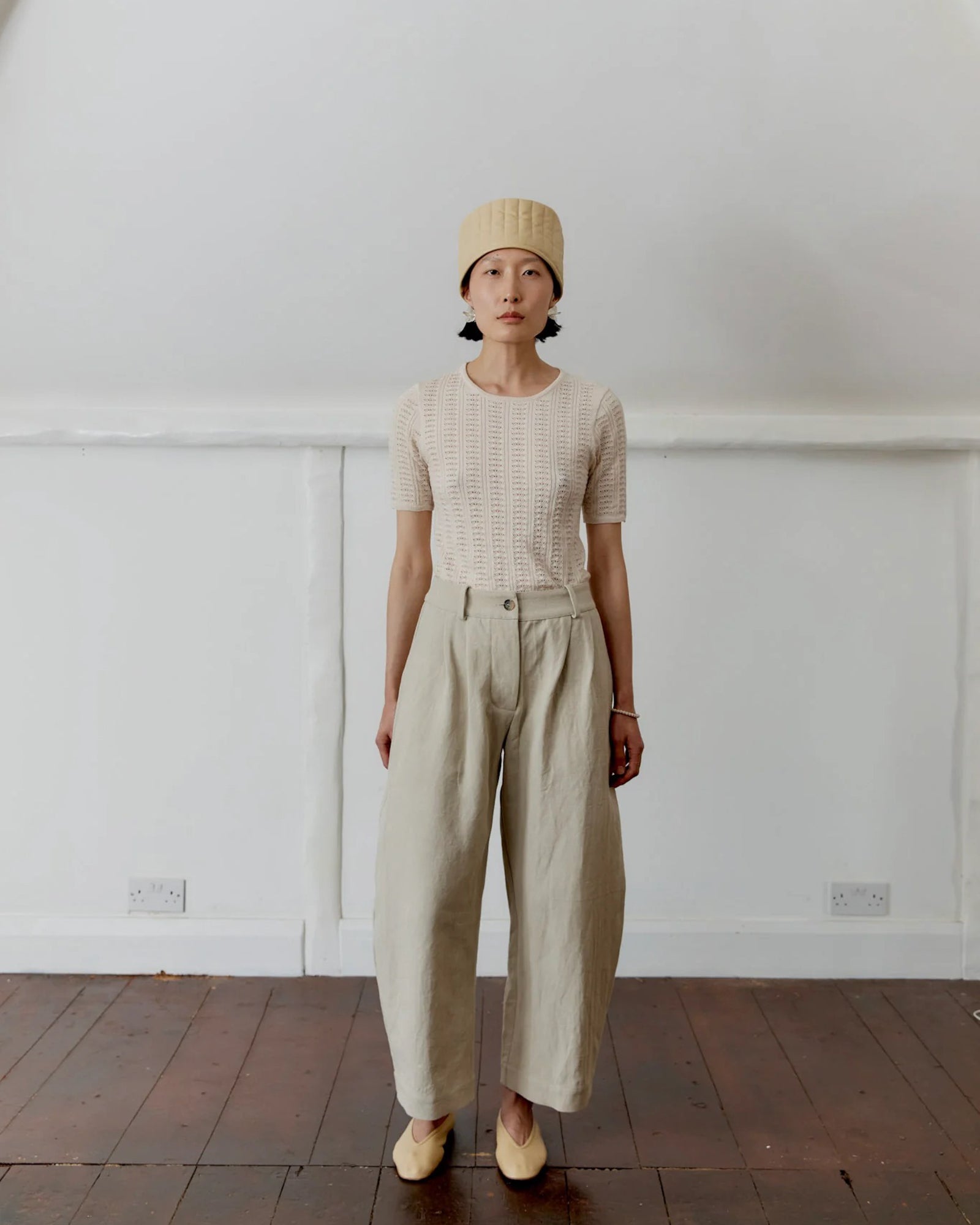 Japanese Cotton Linen Robyn Trouser | Natural