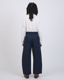 Japanese Cotton Twill Robyn Trouser | Dark Navy