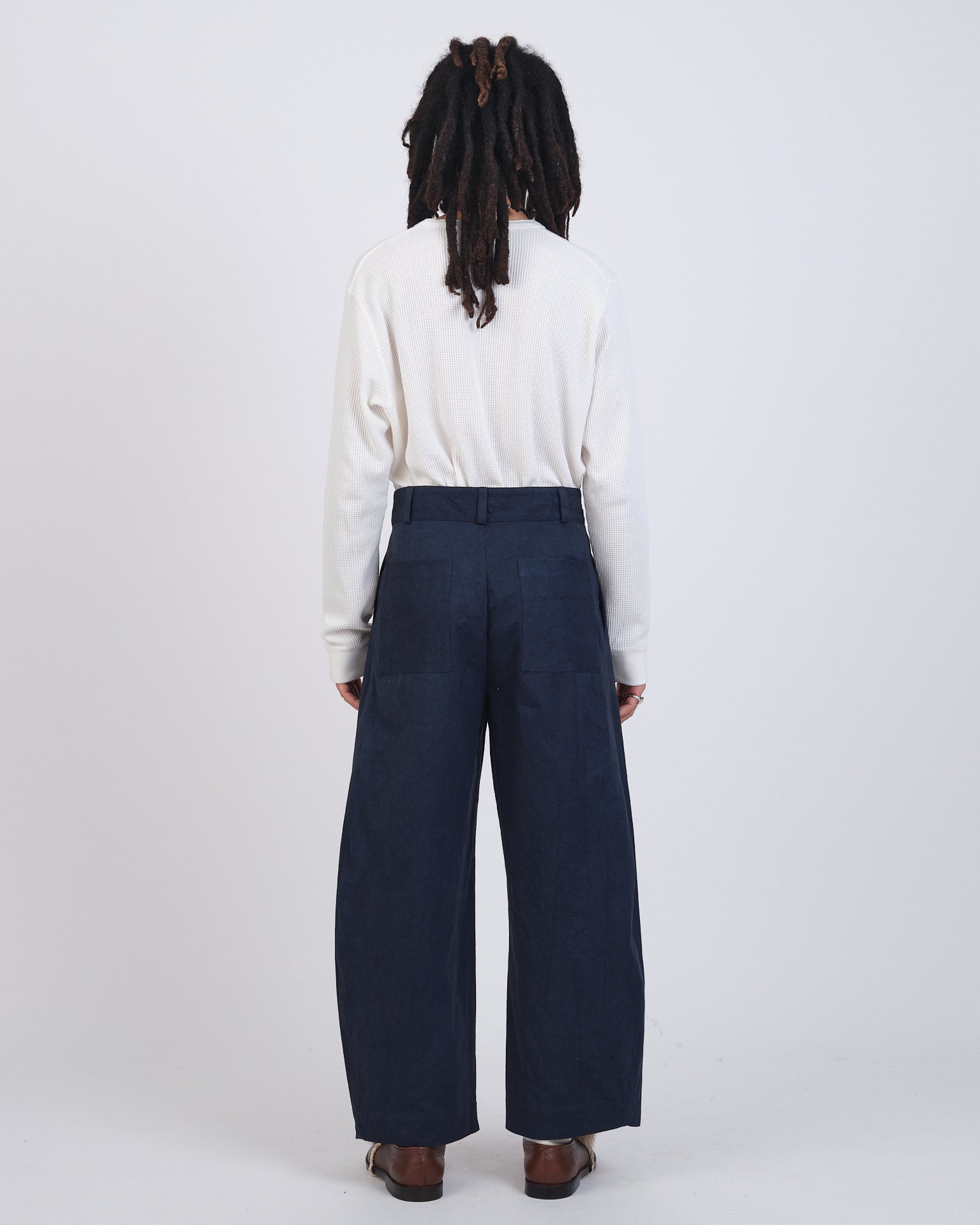 Japanese Cotton Twill Robyn Trouser | Dark Navy