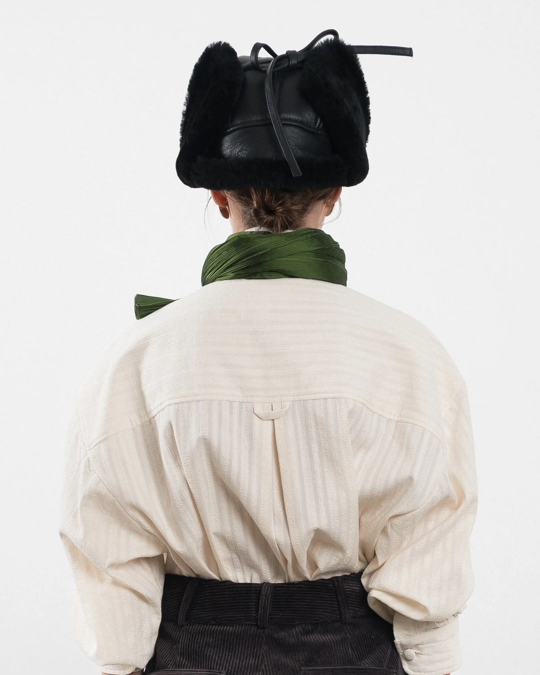 Leather Trapper Hat | Black