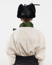 Leather Trapper Hat | Black