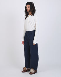 Japanese Cotton Twill Robyn Trouser | Dark Navy