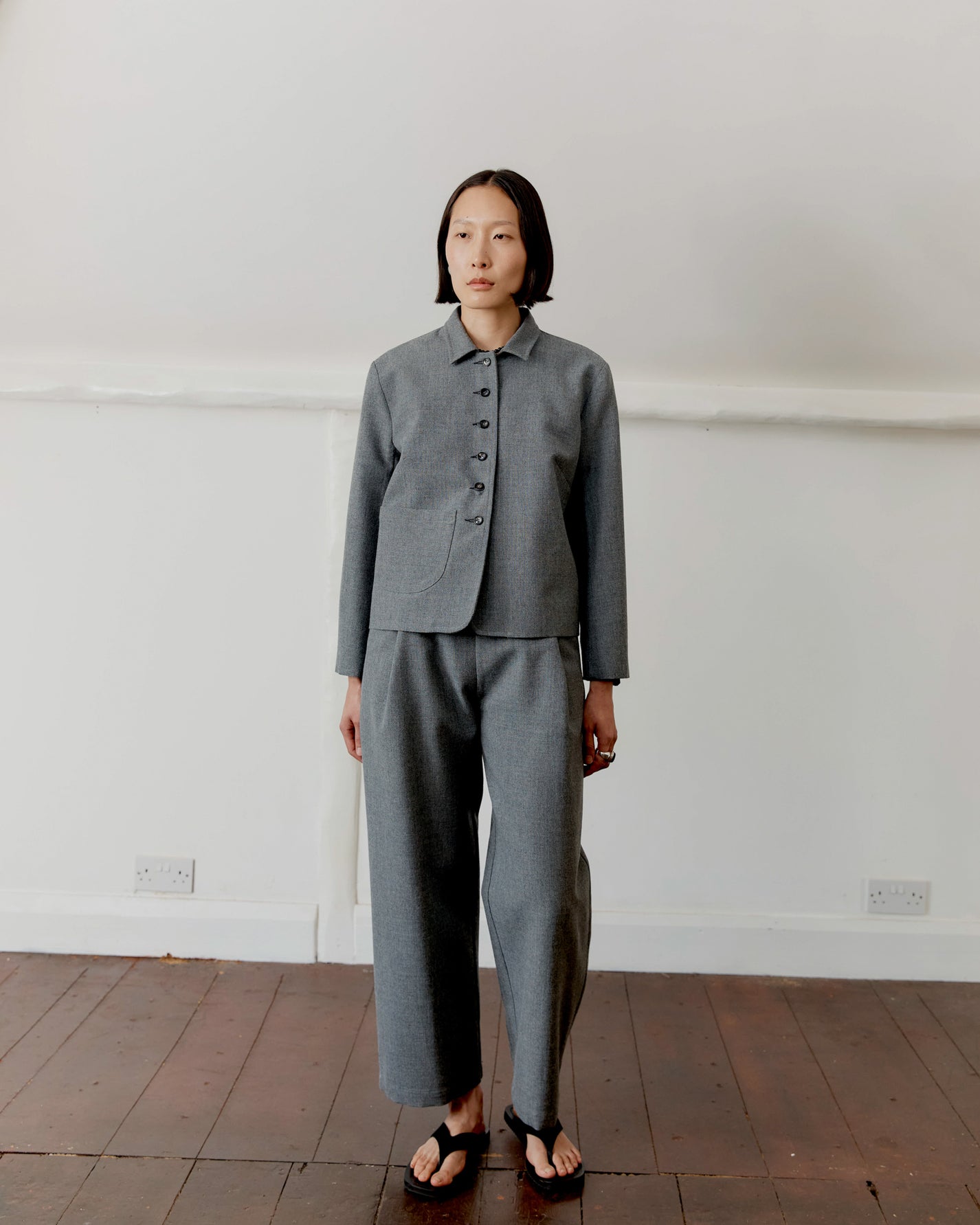 British Wool Lillie Jacket | Light Grey