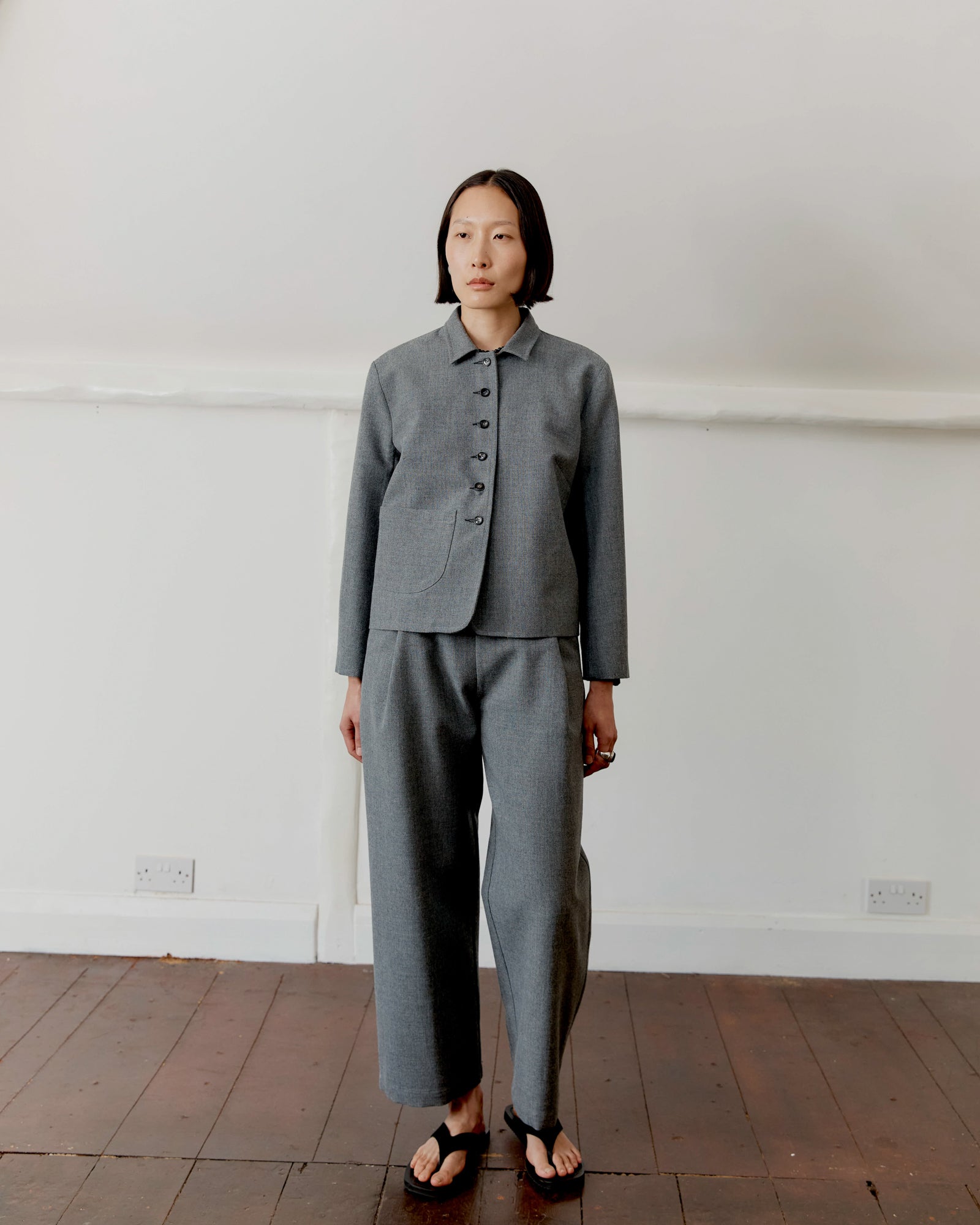 British Wool Lillie Jacket | Light Grey