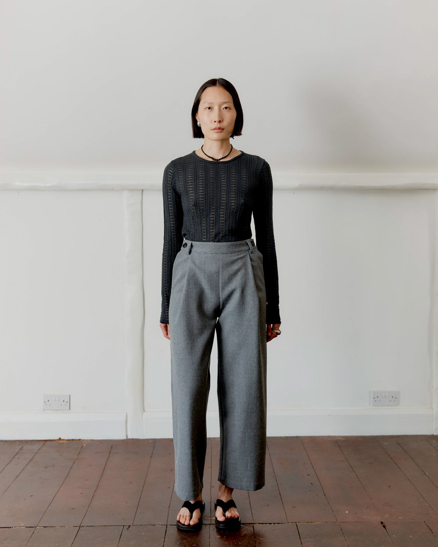 British Wool Georgia Trouser | Light Grey