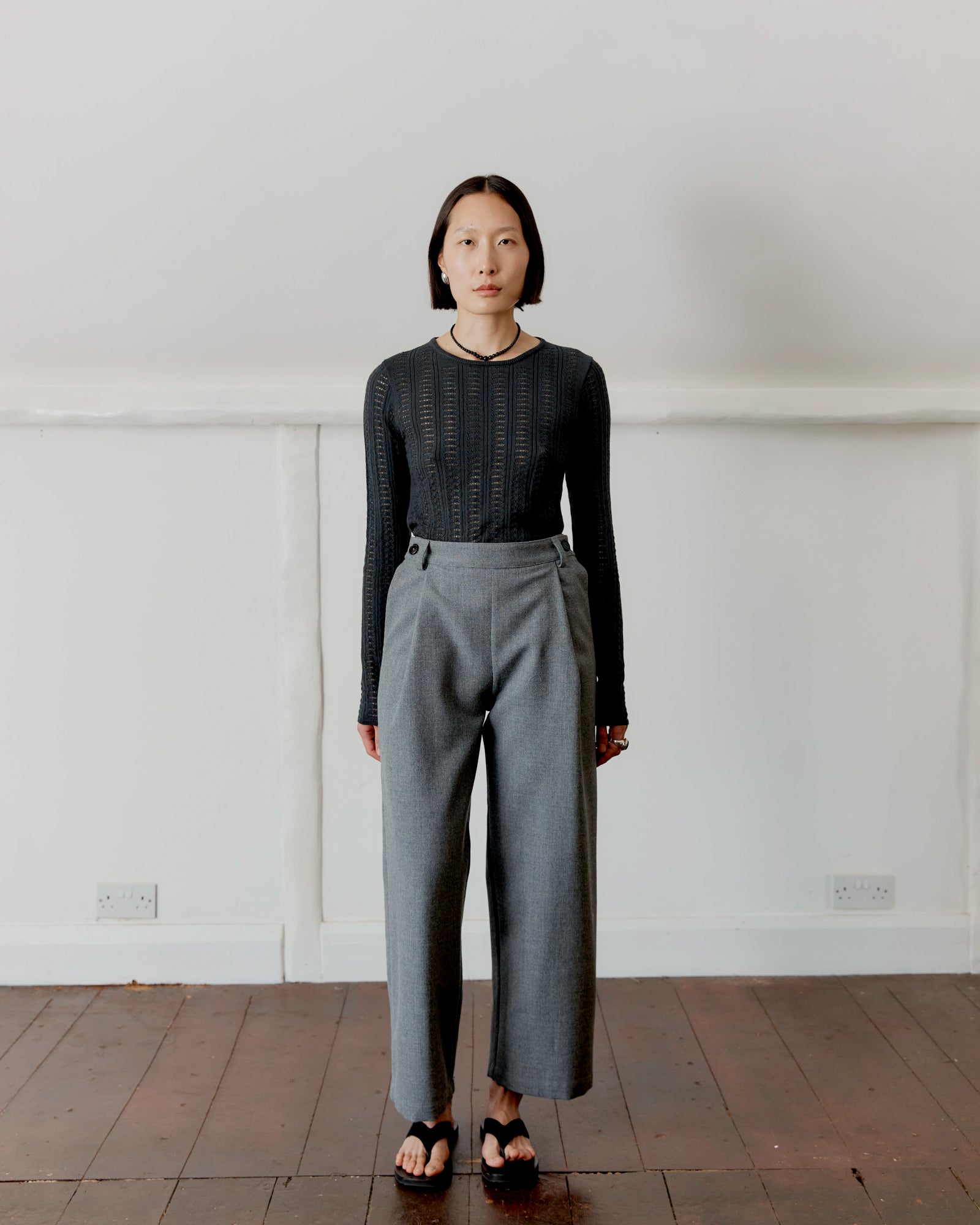 British Wool Georgia Trouser | Light Grey