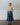 Japanese Cotton Reeva Stevie Skirt | Navy/Camel Stripe