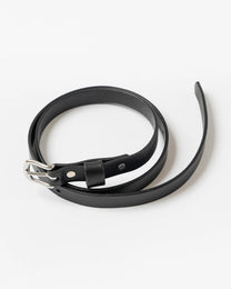 Thin Leather Belt | Black