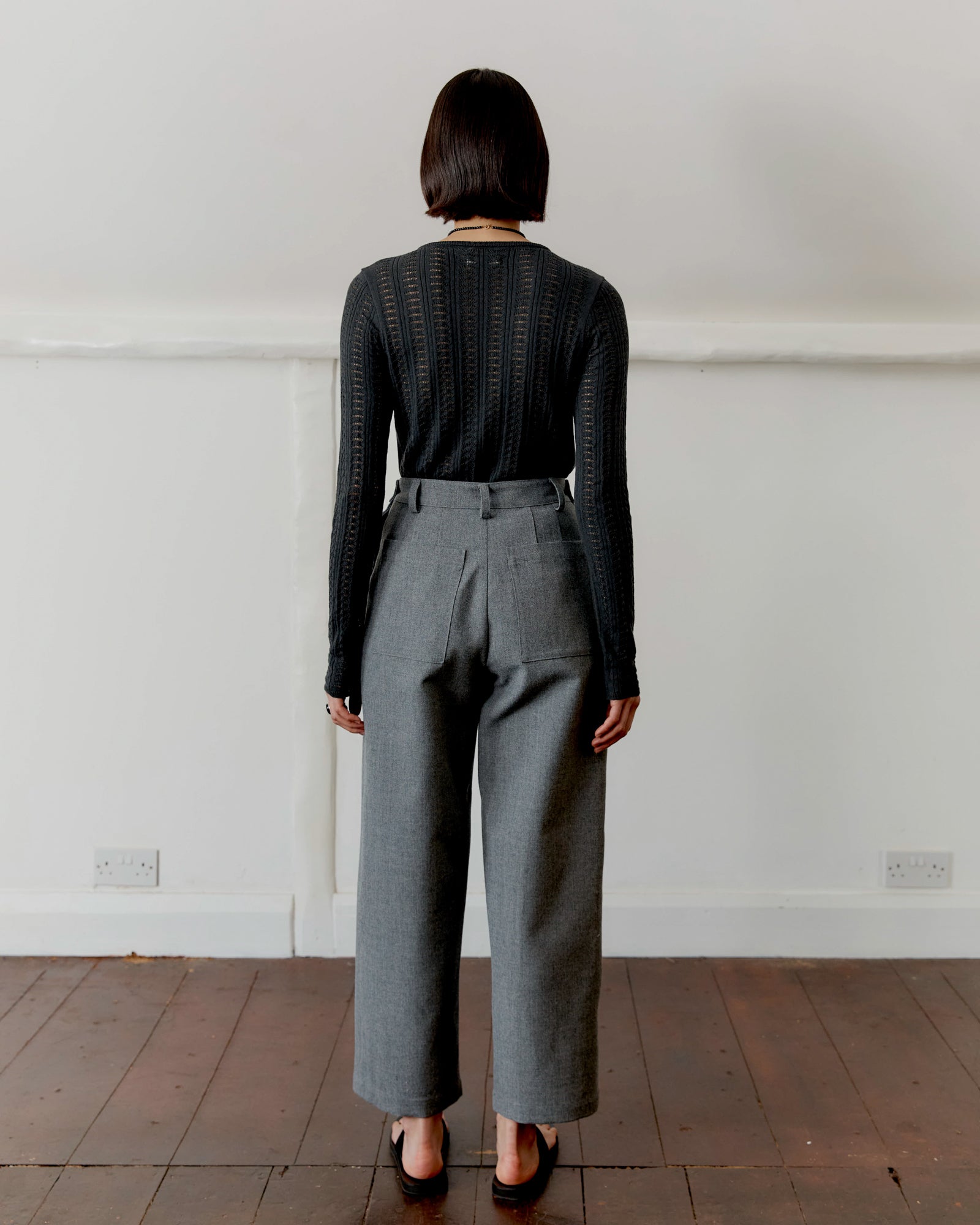 British Wool Georgia Trouser | Light Grey