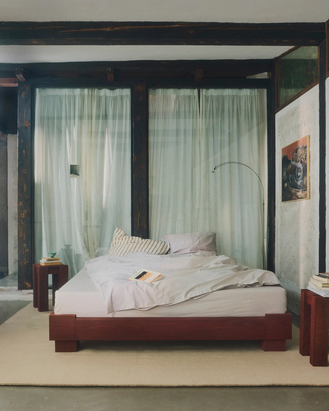 Cubico Bed Frame | Dark Amber