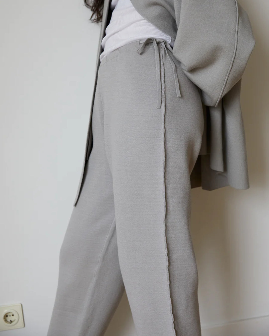 The Drawcord Knit Pant | Grey