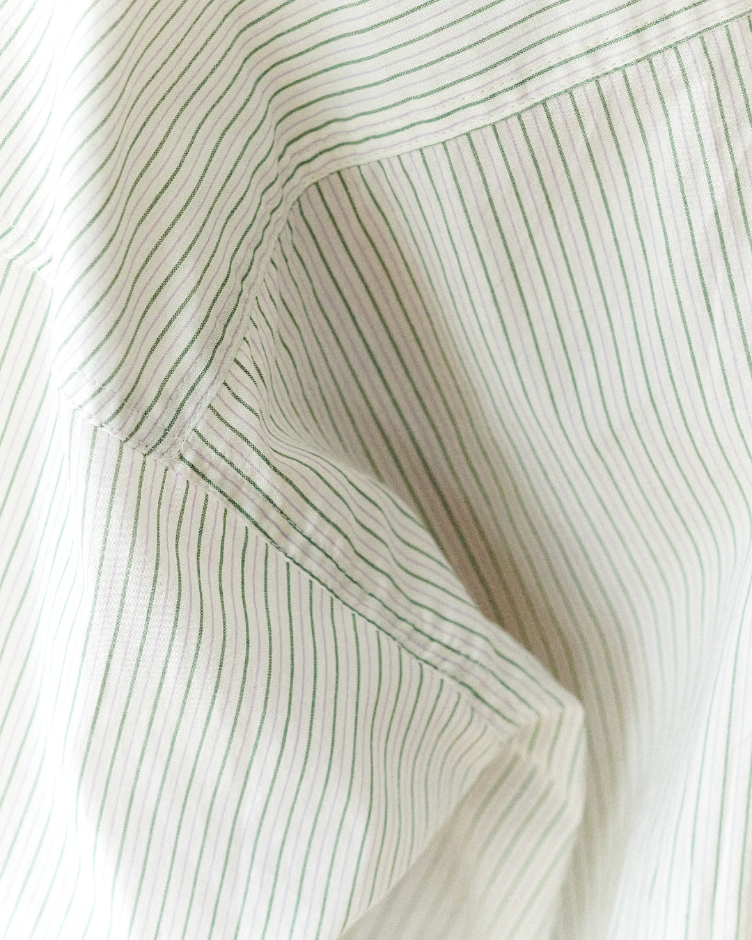 The Ease Trouser | Green Lilac Stripe