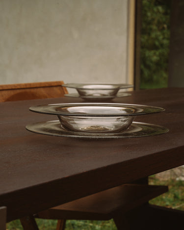 Isle Glass Plate | Set Of Two | Light Smoke