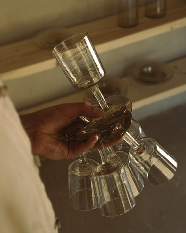 Isle Stem Glass | Set Of Two | Light Smoke