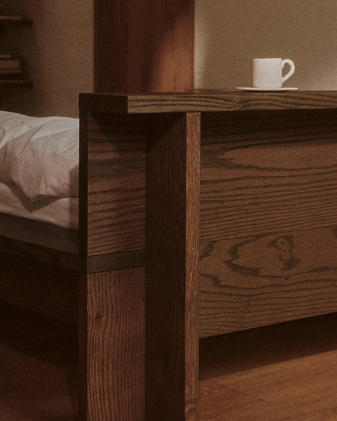 Hem Bed Frame | Smoked Red Oak