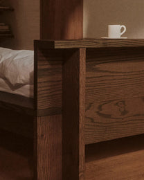 Hem Bed Frame | Smoked Red Oak