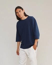 Cardiff 3/4 Sleeve Tee | Navy