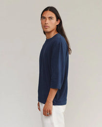 Cardiff 3/4 Sleeve Tee | Navy