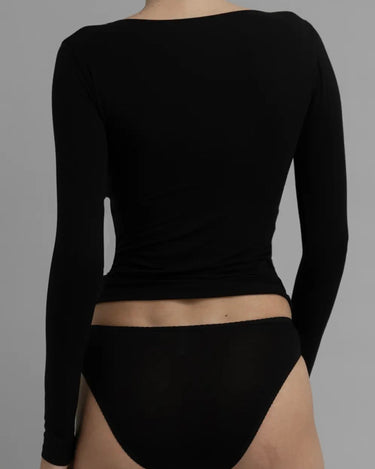 Recline V Long Sleeve | Black
