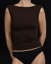 Recline Bateau Sleeveless | Espresso