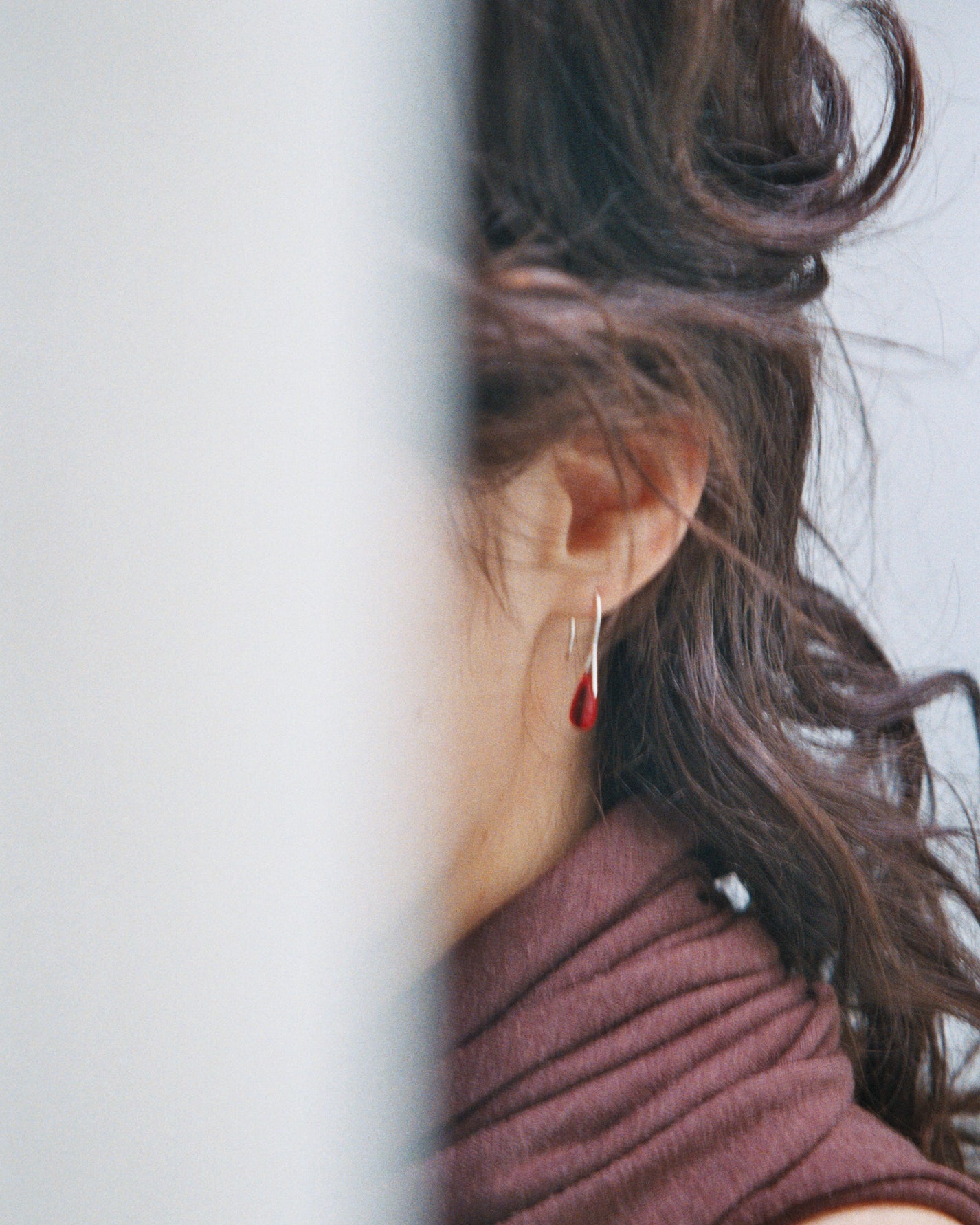 Gota Pico Earrings | Red