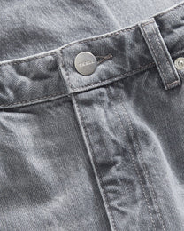 Maddy Straight Jeans | Worn Light Grey