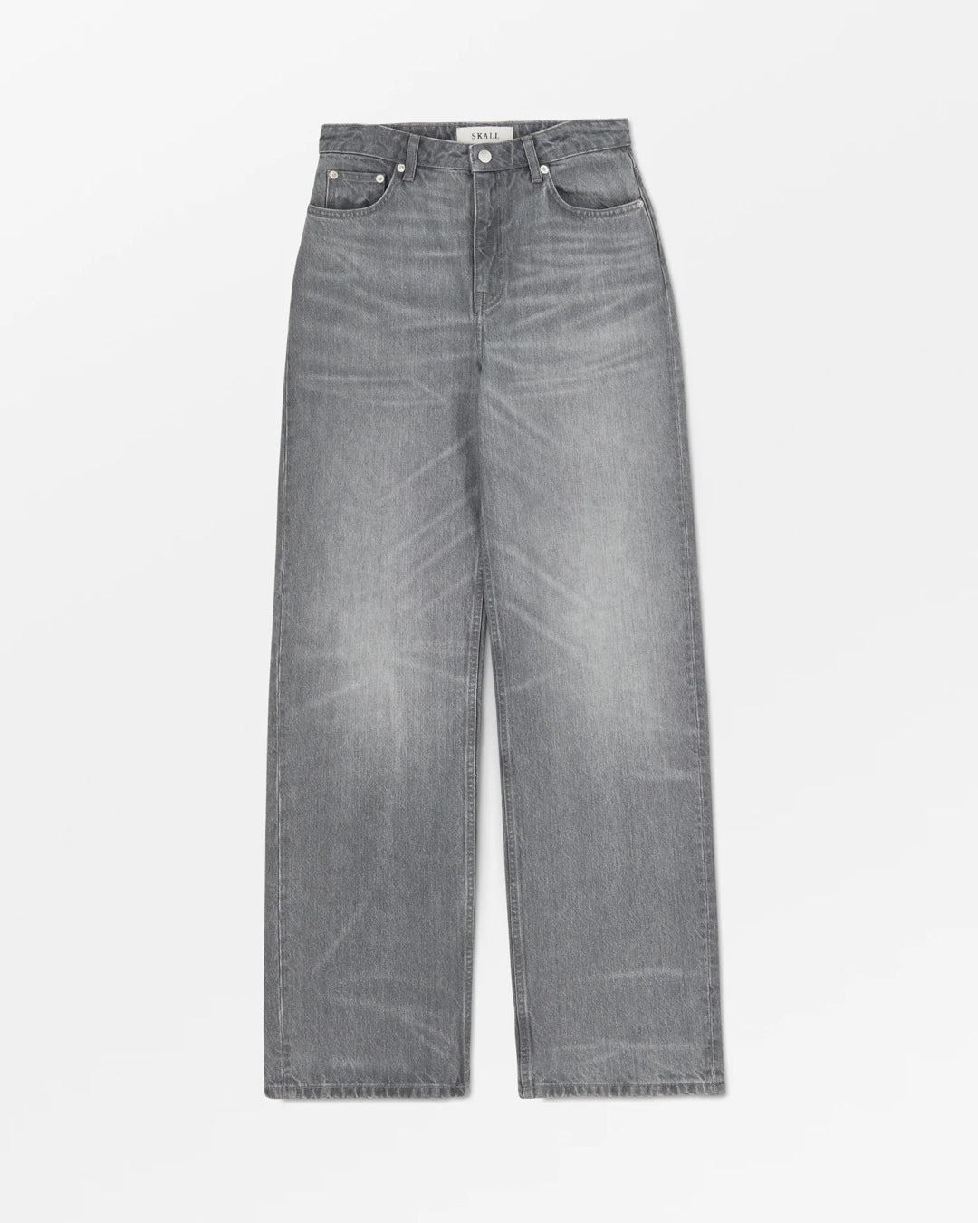 Maddy Straight Jeans | Worn Light Grey