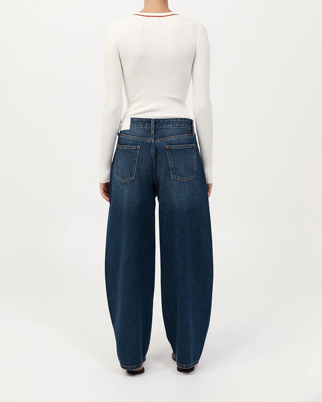 Mid Rise Balloon Jeans | Dark Indigo