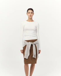 Organic Cotton Long Sleeve Top | White