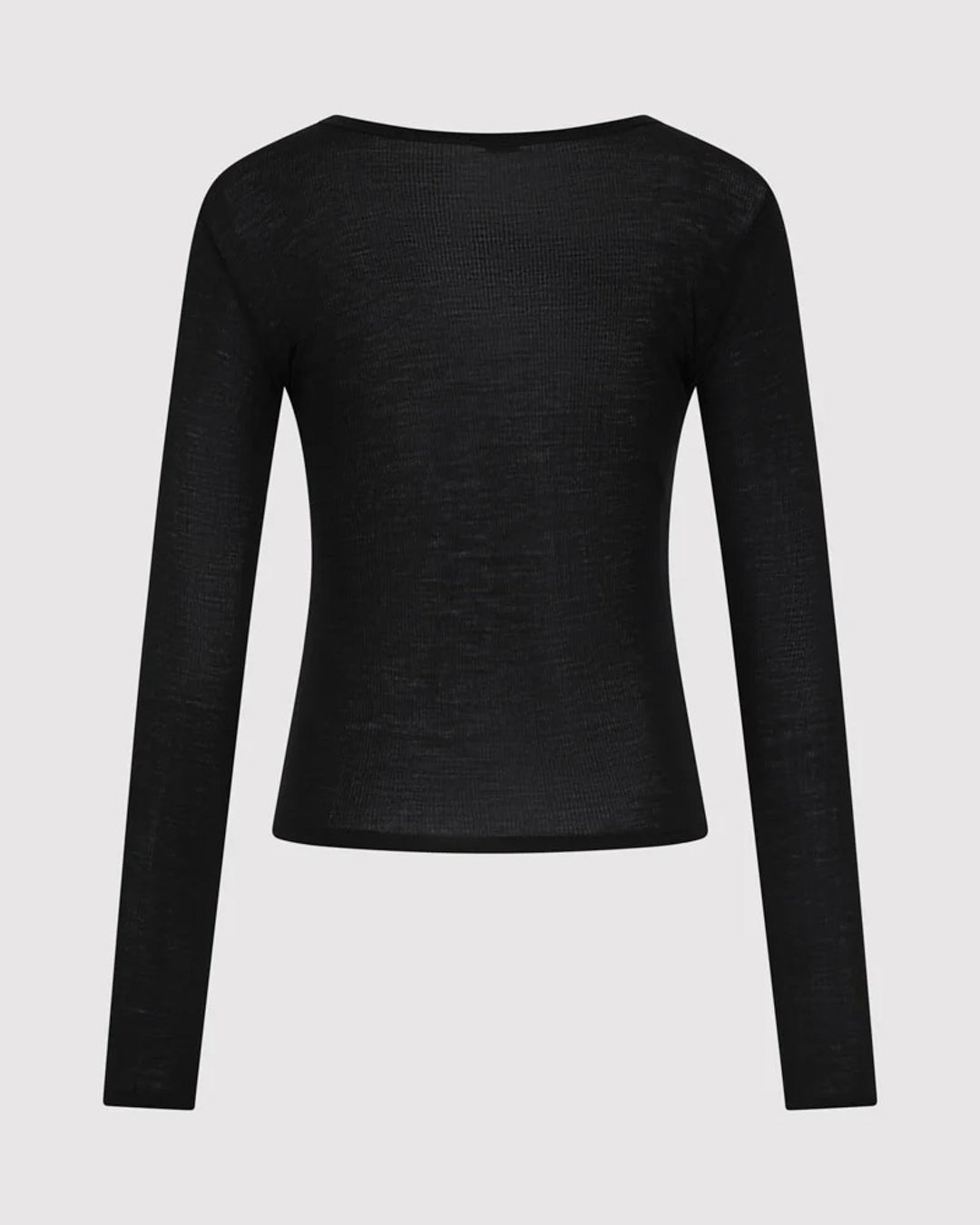 Baby Wool Long Sleeve Top | Black