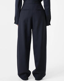 Vai Tropical Wool Pant | Darkest Navy