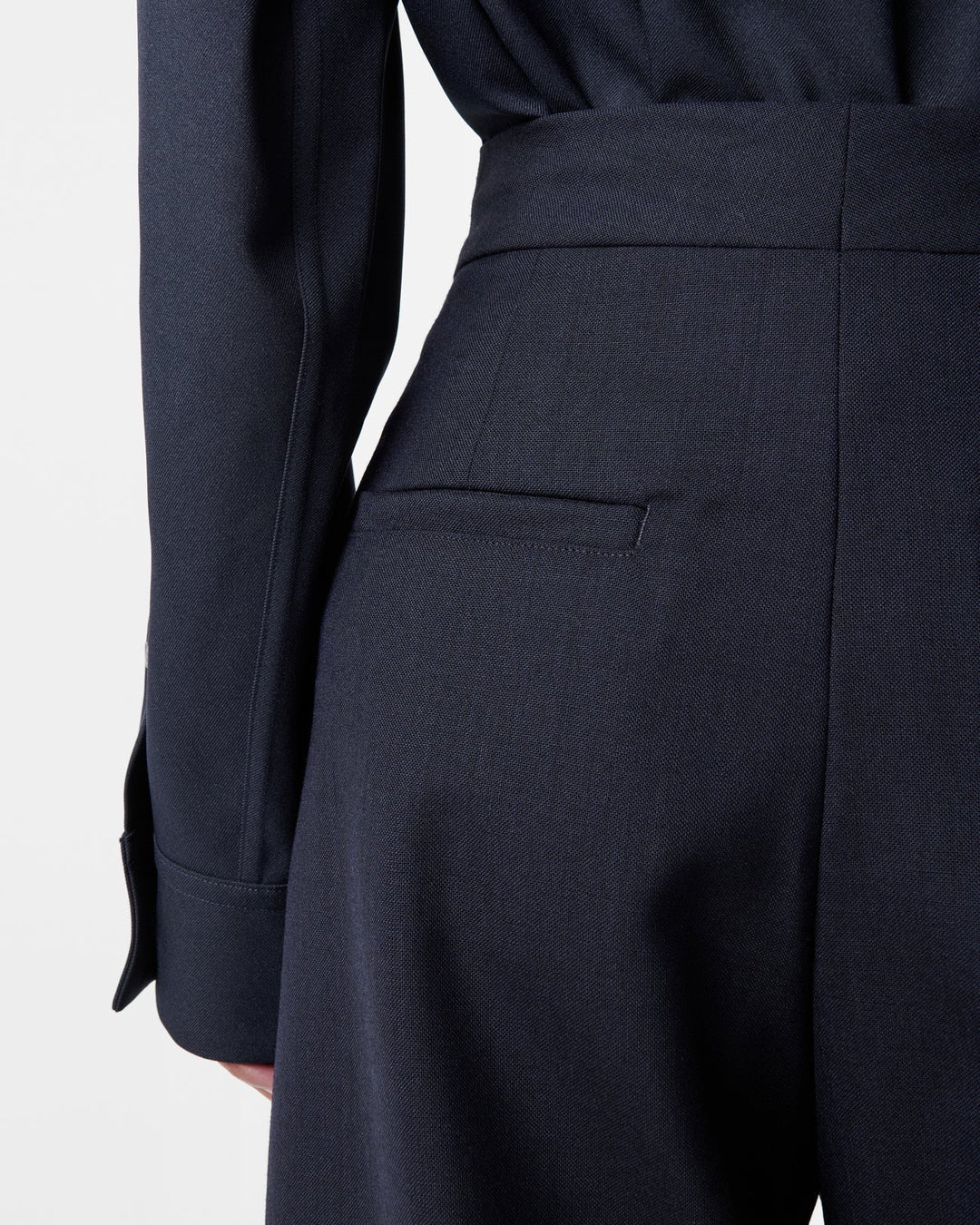 Vai Tropical Wool Pant | Darkest Navy