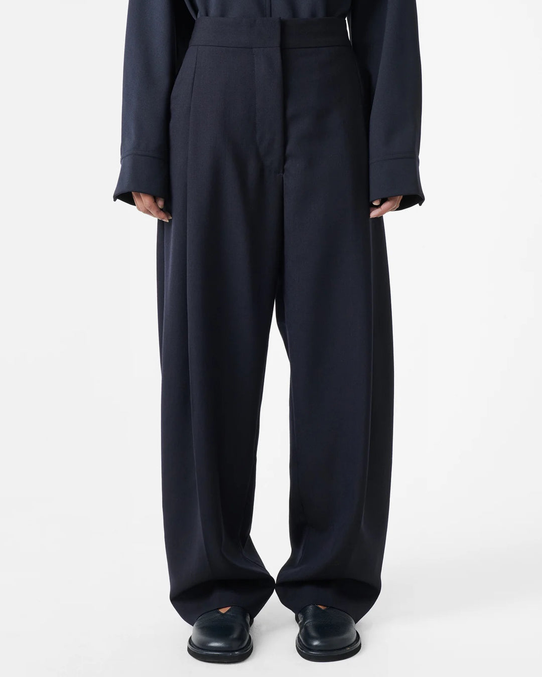 Vai Tropical Wool Pant | Darkest Navy