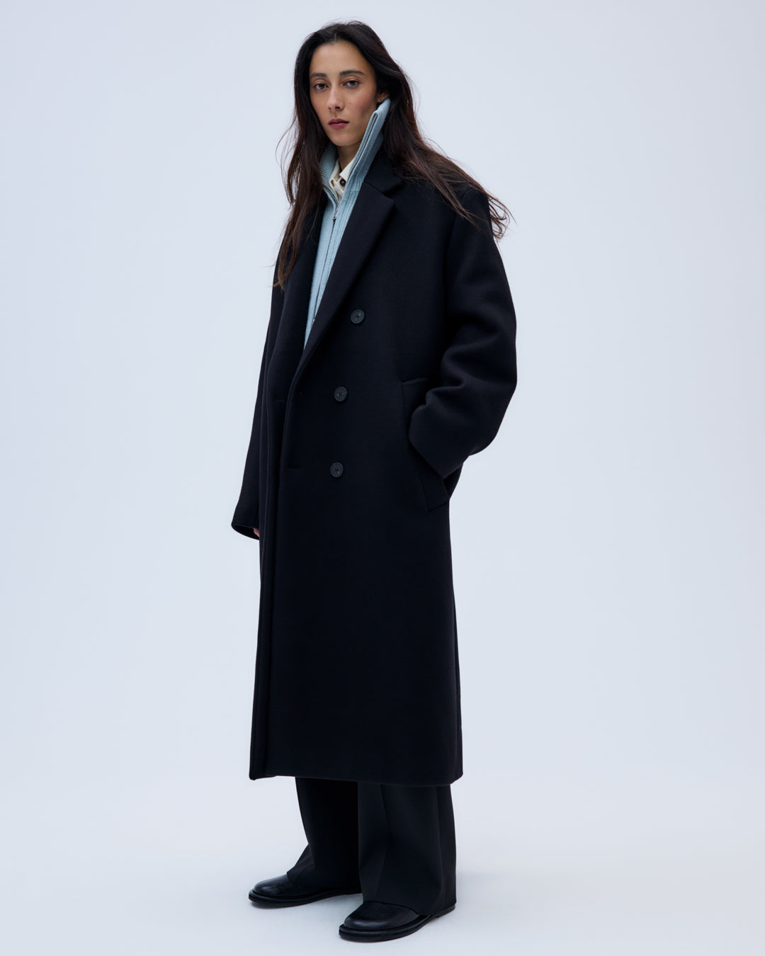Diall Double Breasted Coat | Black