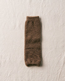 Alpaca Moss Stitch Warmer | Brown