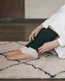 Alpaca Moss Stitch Warmer | Dark Brown