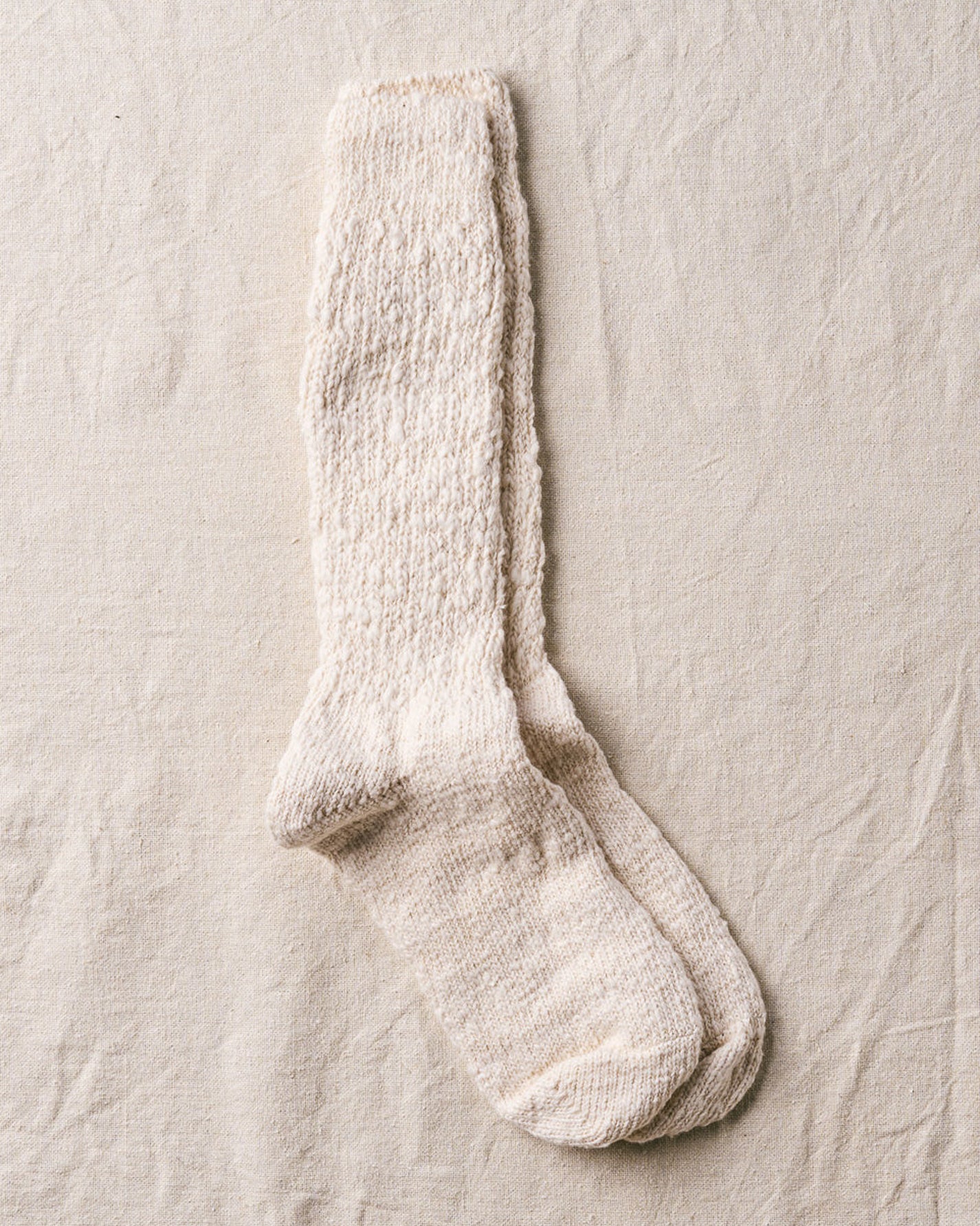 Organic Cotton Garabou Slipper Socks | Natural