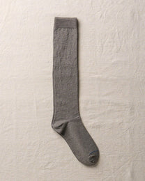 Organic Cotton Yak Knee Socks | Dark Grey
