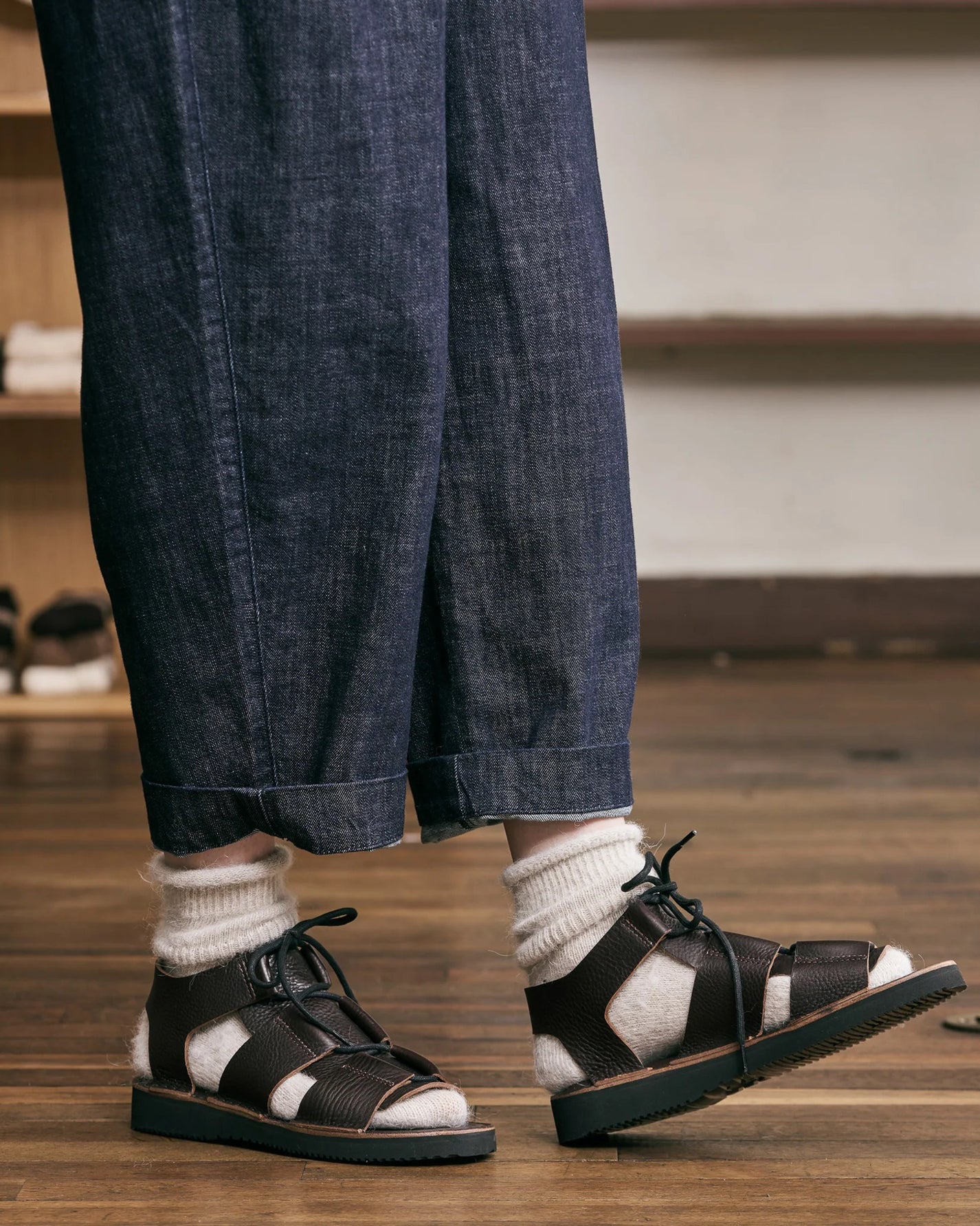 Alpaca Linen Ploot Socks | Natural