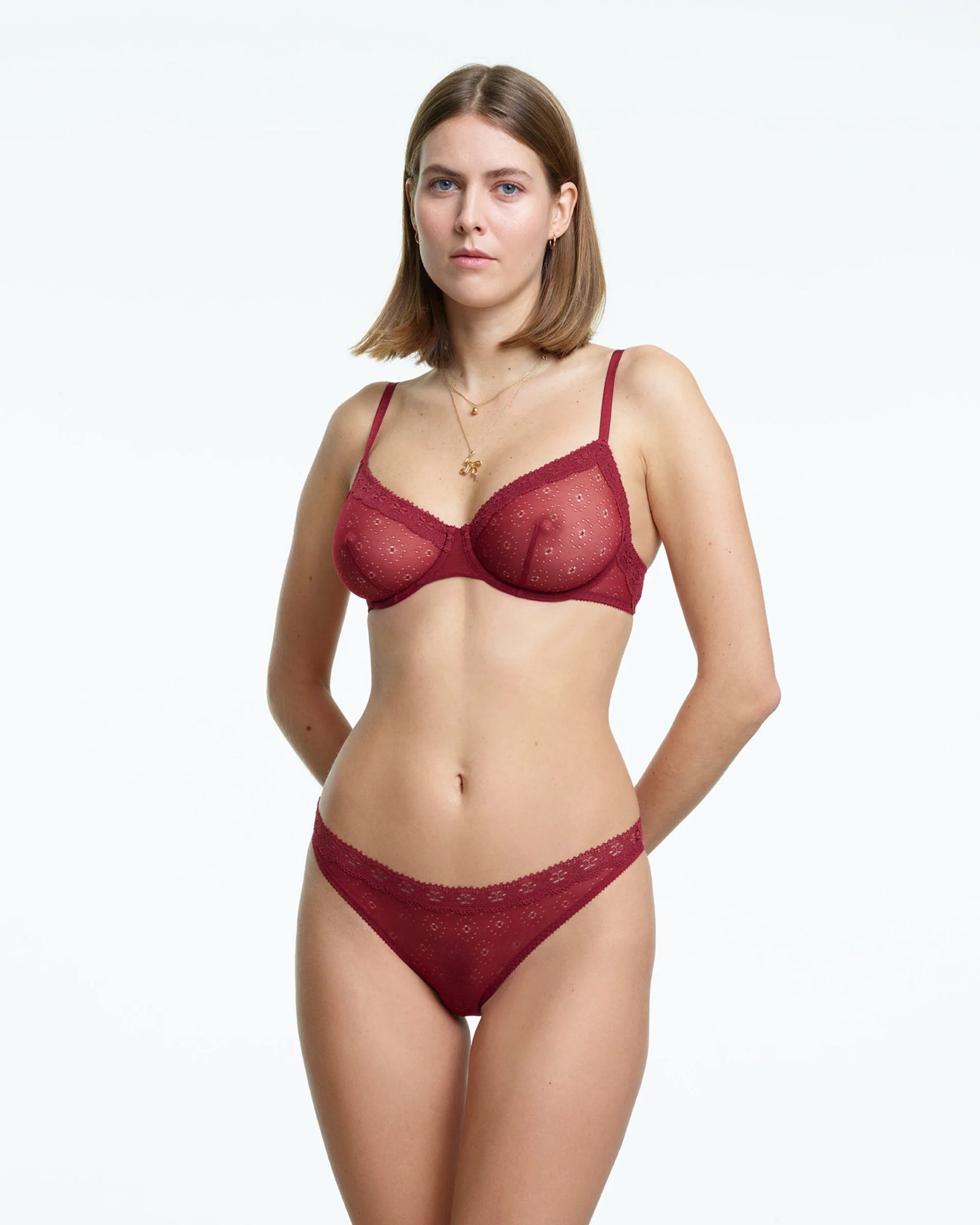 Alexandra Wired Bra | Burgundy
