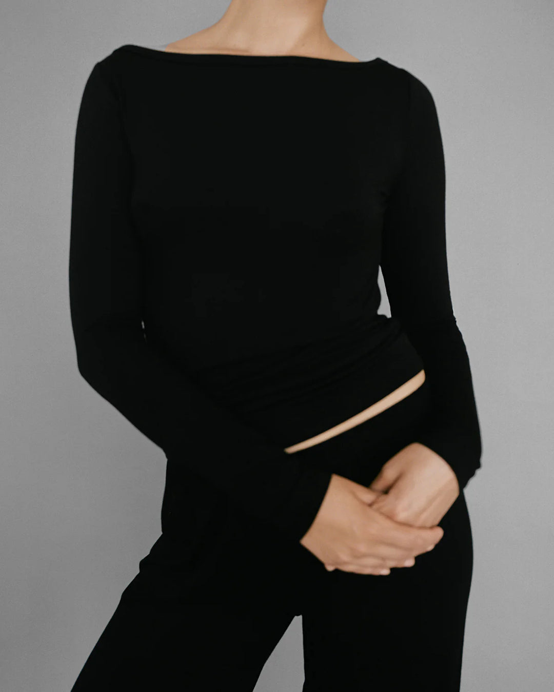 Recline Bateau Long Sleeve | Black