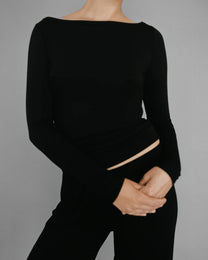 Recline Bateau Long Sleeve | Black