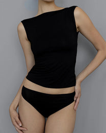 Recline Bateau Sleeveless | Black