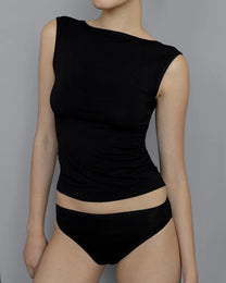 Recline Bateau Sleeveless | Black