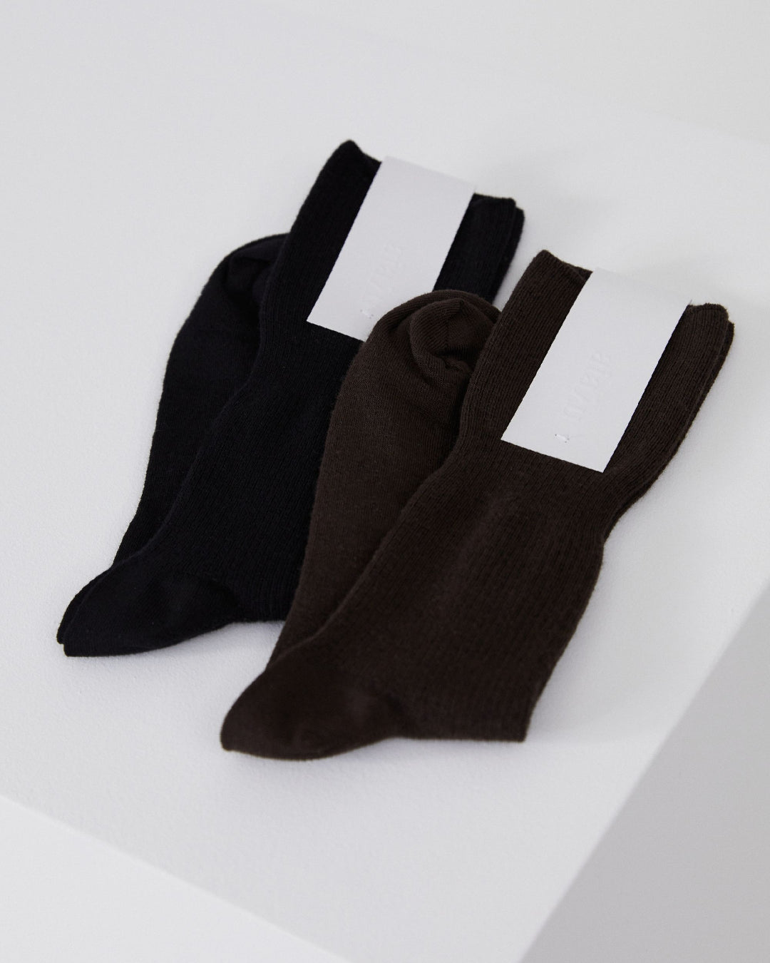 Wool Rib Socks | Black