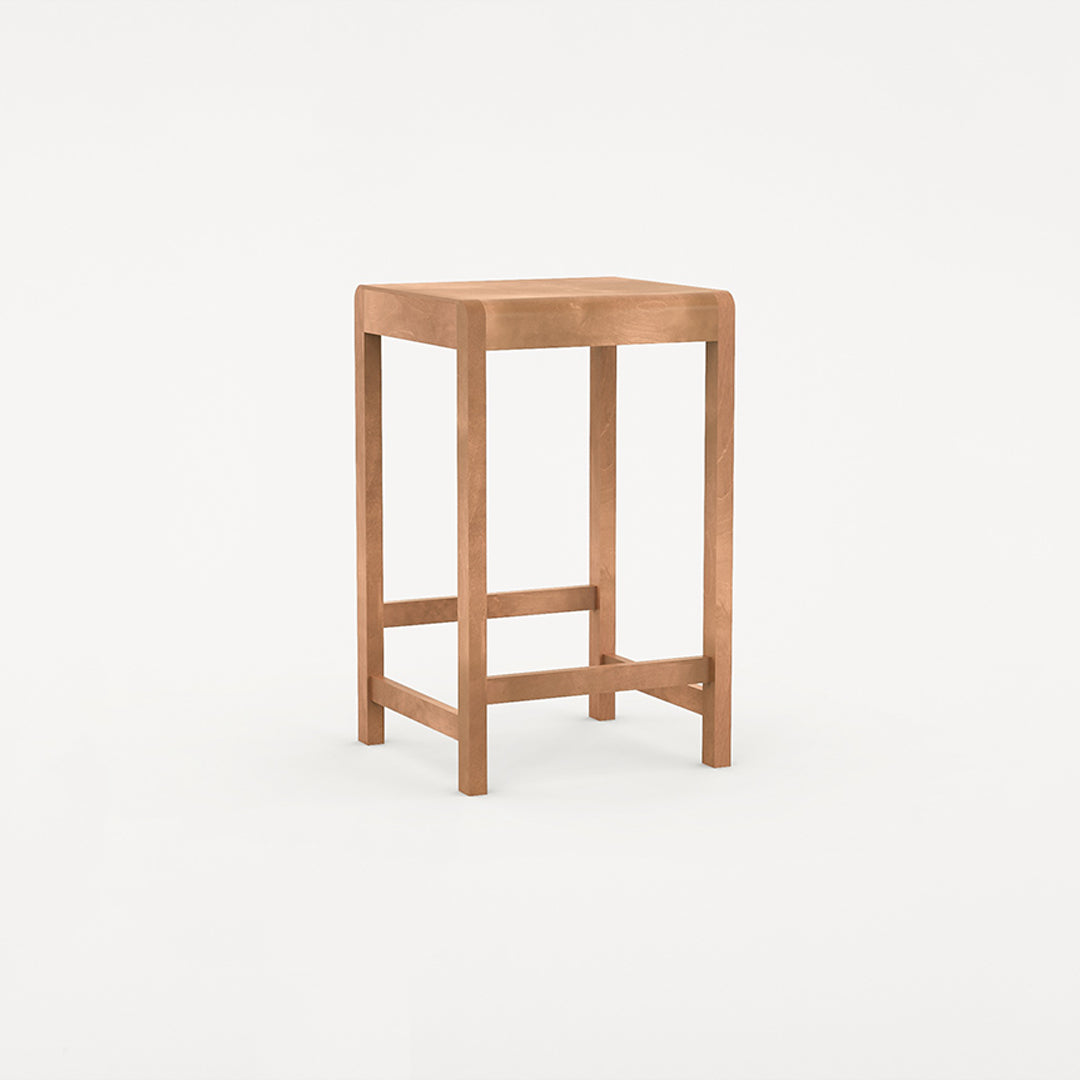 Køb Frama Stool 01 Warm Brown Wood H65 online her | RAASTED