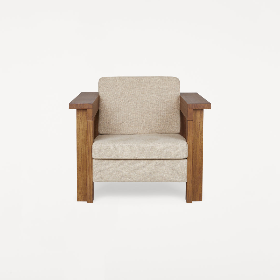 Symmetry Chair | Ash Wood | Oat Fabric