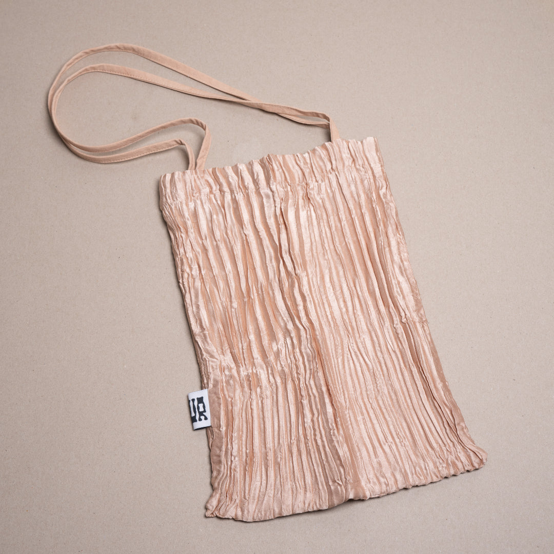 Plissé Silk Bag | Acacia